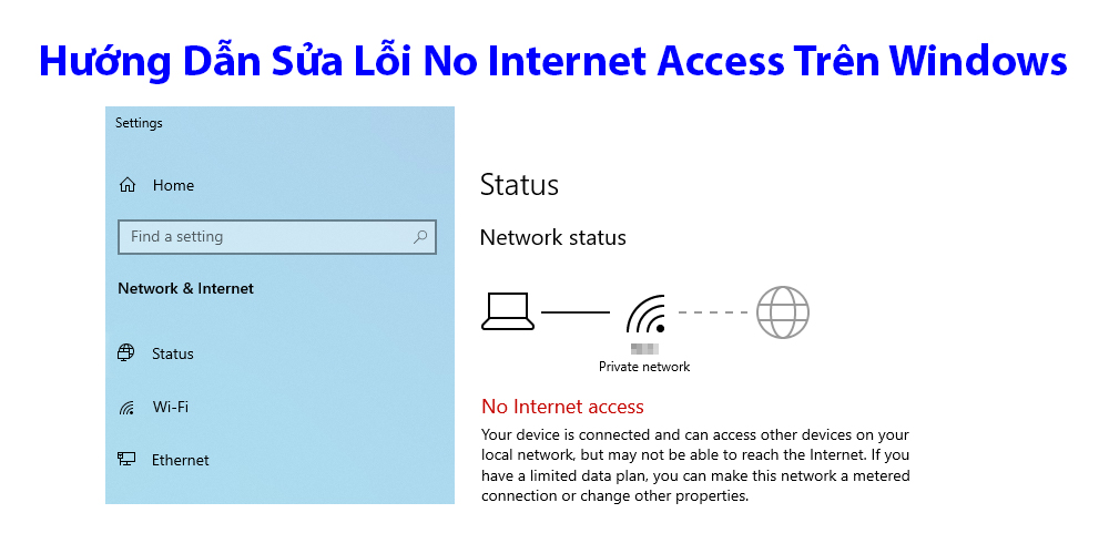 Hướng Dẫn Sửa Lỗi No Internet Access Trên Windows