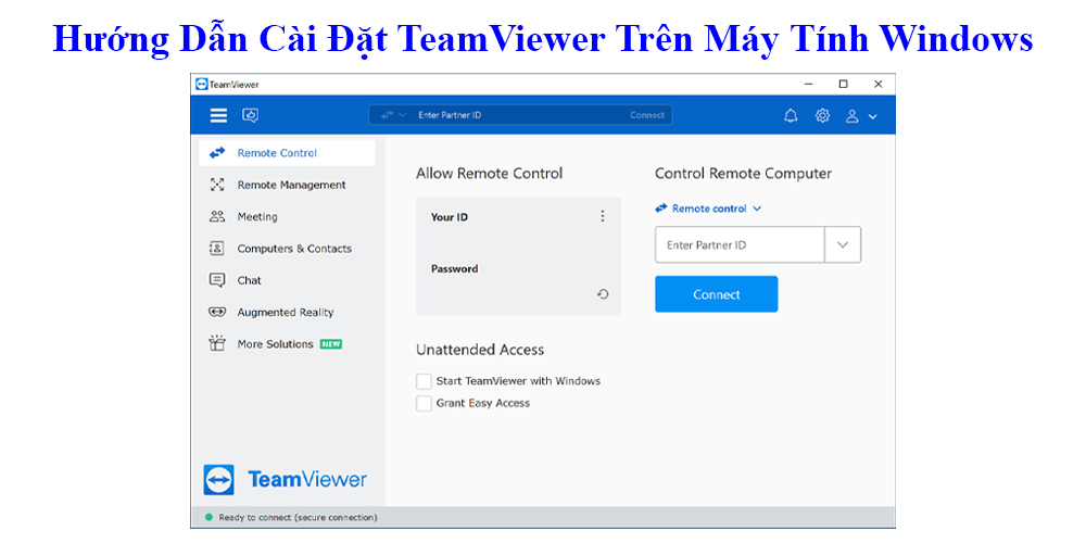 Hướng Dẫn Cài Đặt TeamViewer Trên Máy Tính Windows