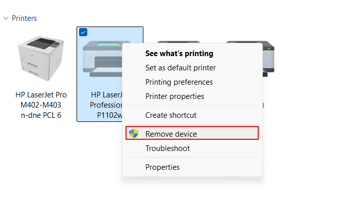 Cấu Hình Lại Máy In
