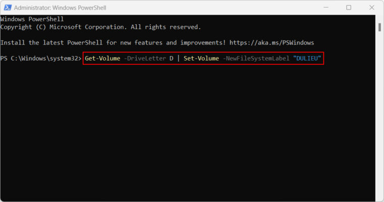 Hướng Dẫn Cách Đổi Tên Ổ Đĩa Trên Windows 5 Đổi Tên Ổ Đĩa Bằng PowerShell