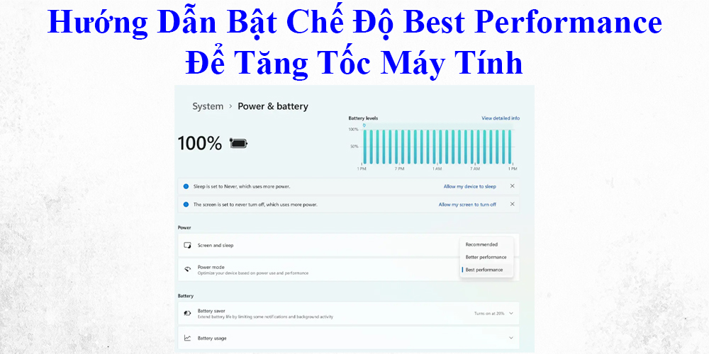 Hướng Dẫn Bật Chế Độ Best Performance Để Tăng Tốc Máy Tính