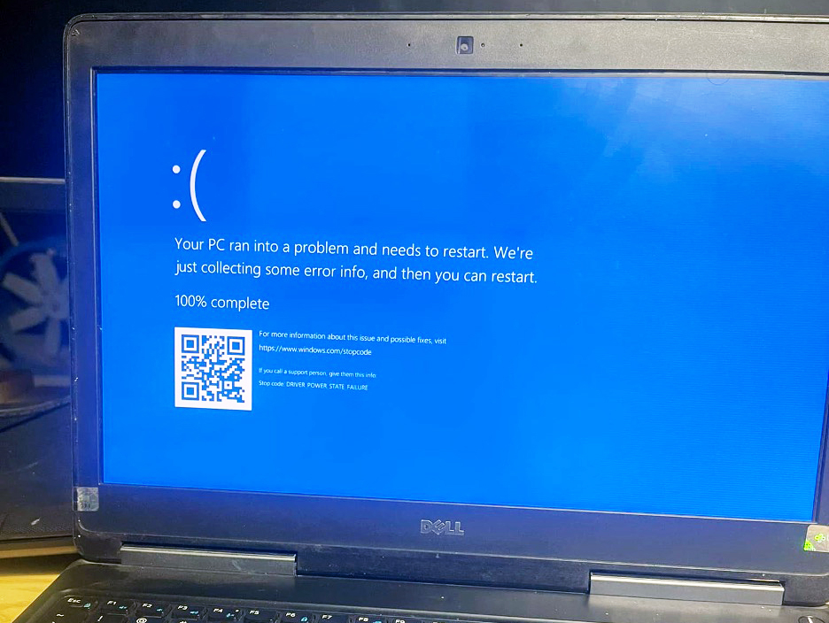 Sửa Lỗi Màn Hình Xanh Stop Code DRIVER POWER STATE FAILURE