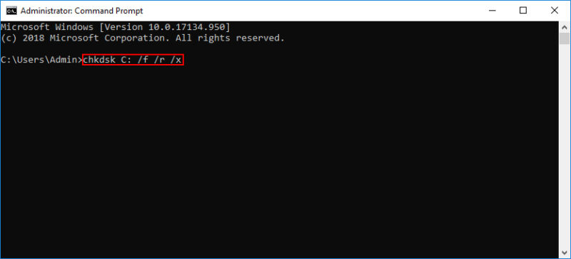 Sửa Lỗi Màn Hình Xanh Stop Code KERNEL_DATA_INPAGE_ERROR 4 Kiểm Tra Ổ Cứng Bằng Command Prompt