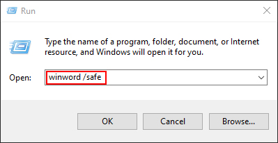 Hướng Dẫn Sửa Lỗi Word Has Encountered A Problem 4 Mở Word Ở Chế Độ Safe Mode