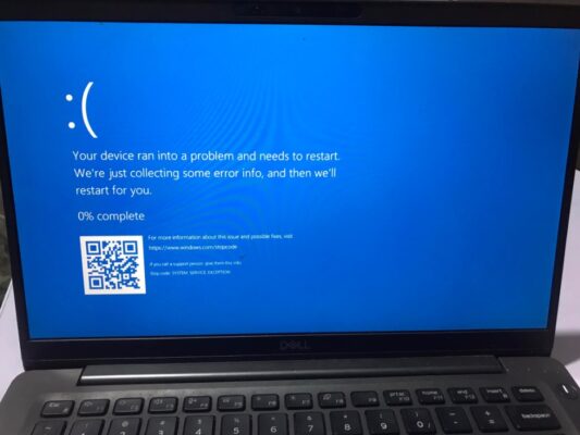 Sửa Lỗi Màn Hình Xanh Stop Code SYSTEM SERVICE EXCEPTION 2 SYSTEM SERVICE EXCEPTION
