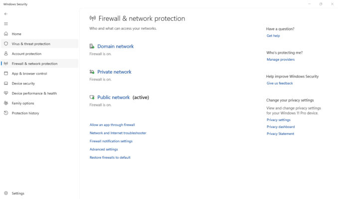 Tắt Tạm Thời Tường Lửa Để Kiểm Tra