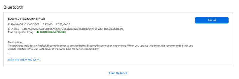 Danh Sách Driver Bắt Buột Phải Cài Khi Vừa Cài Windows 8 Driver Bluetooth