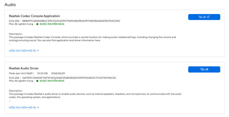 Danh Sách Driver Bắt Buột Phải Cài Khi Vừa Cài Windows 5 Driver Card Âm Thanh