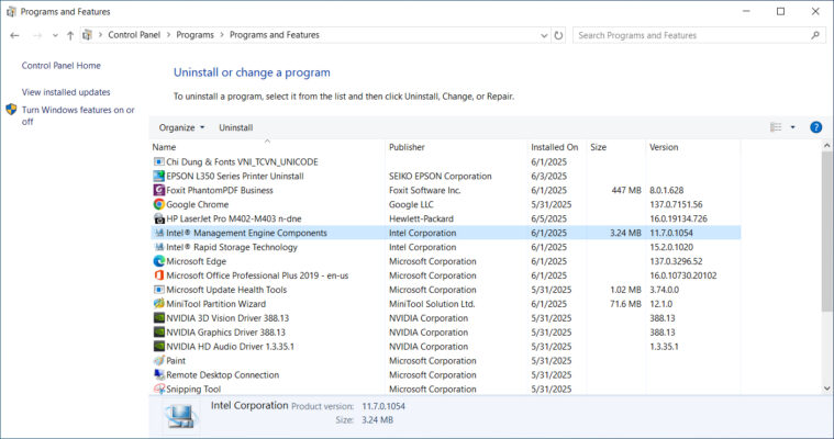 Gỡ Bỏ Phần Mềm Gây Xung Đột