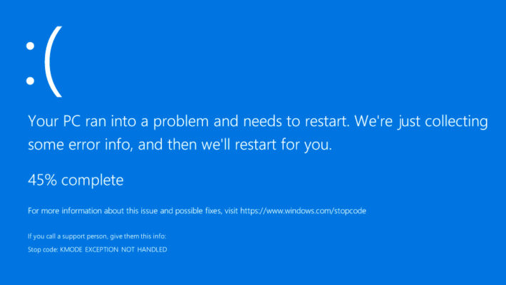 Sửa Lỗi Màn Hình Xanh Stop Code KMODE_EXCEPTION_NOT_HANDLED 2 Stop Code KMODE_EXCEPTION_NOT_HANDLED