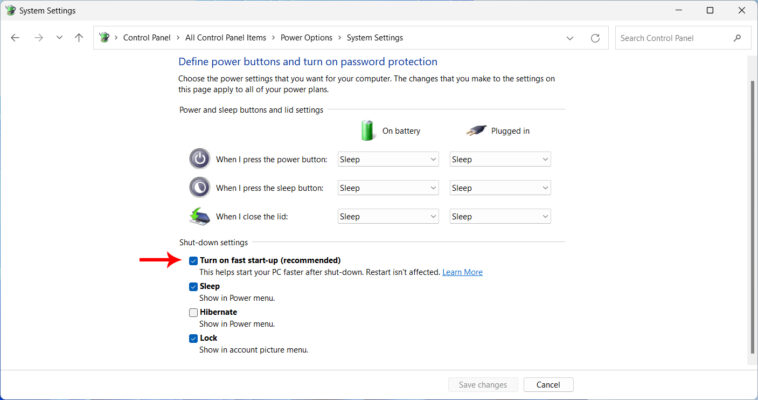 Sửa Lỗi Màn Hình Xanh Stop Code KMODE_EXCEPTION_NOT_HANDLED 8 Tắt Fast Startup