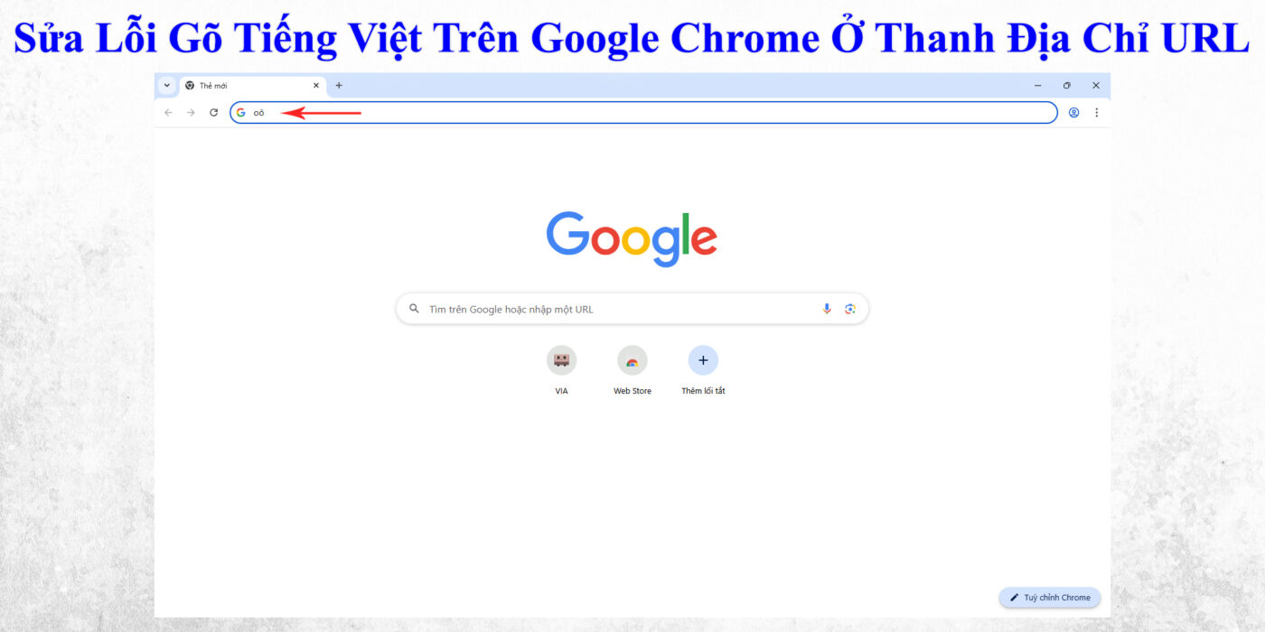 Sửa Lỗi Gõ Tiếng Việt Trên Google Chrome Ở Thanh Địa Chỉ URL