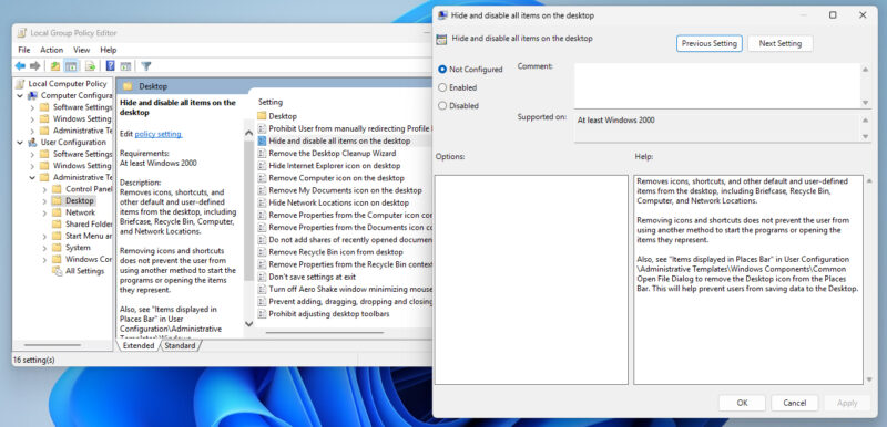 Sửa Lỗi Mất Icon Network Trên Desktop Của Windows (7, 8, 10, 11) 5 Kiểm Tra Group Policy