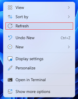 Sửa Lỗi Mất Icon Network Trên Desktop Của Windows (7, 8, 10, 11) 4 Làm Mới (Refresh) Lại Desktop