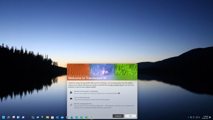 Cách Làm Trong Suốt Thanh Taskbar Trên Windows 11 4 Làm Trong Suốt Taskbar Bằng Phần Mềm TranslucentTB