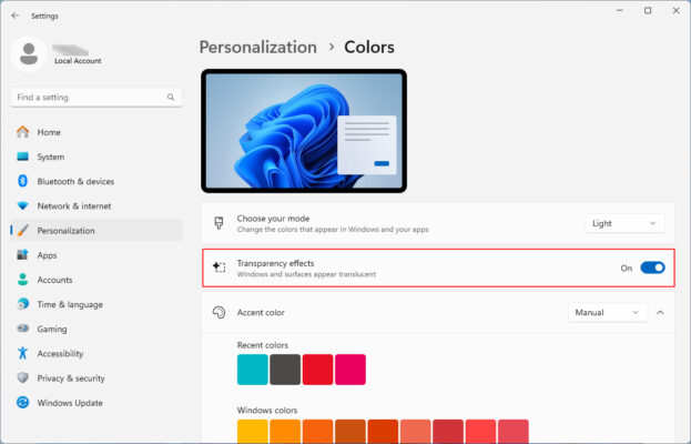 Cách Làm Trong Suốt Thanh Taskbar Trên Windows 11 2 Làm Trong Suốt Taskbar Bằng Settings Của Windows 11