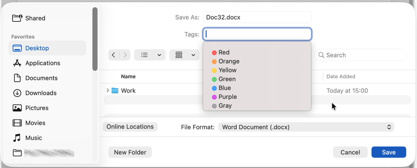 Gắn Tag Màu Khi Lưu File