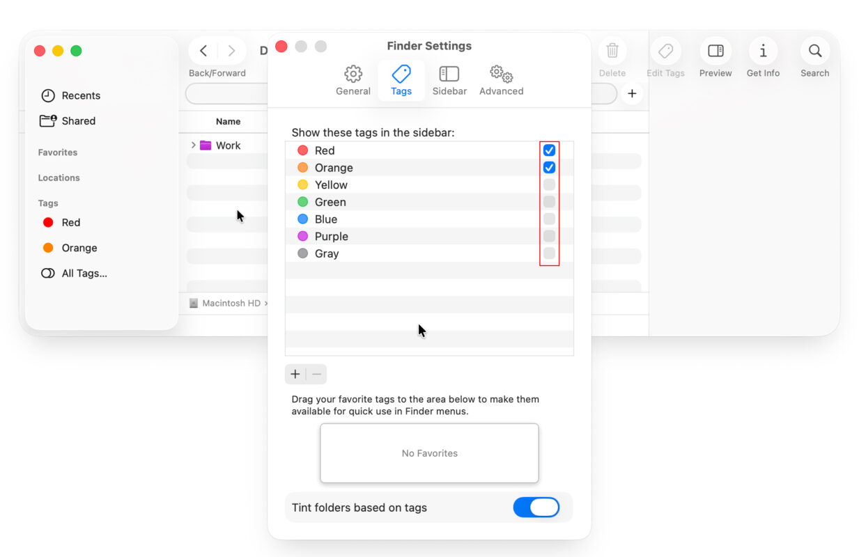 Hiển Thị Tag Trên Sidebar Finder