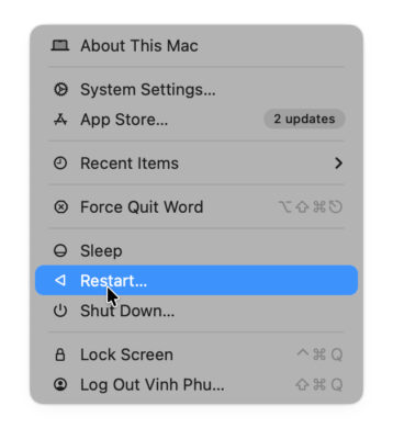 Khởi Động Lại MacBook Định Kỳ