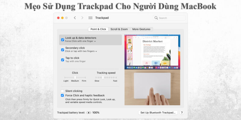 Mẹo Sử Dụng Trackpad Cho Người Dùng MacBook