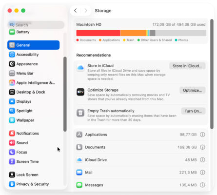 Tối Ưu Dung Lượng Ổ Cứng Mac Bằng Cách Dọn Dẹp File Rác 2 Sử Dụng Công Cụ Storage Management Trên macOS
