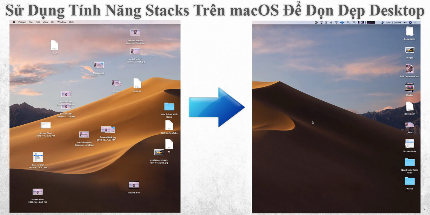 Sử Dụng Tính Năng Stacks Trên macOS Để Dọn Dẹp Desktop 1 Sử Dụng Tính Năng Stacks Trên macOS Để Dọn Dẹp Desktop