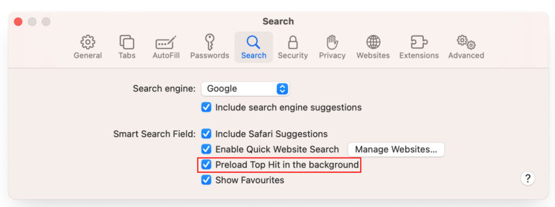 Tắt Tính Năng Preload Trang Web