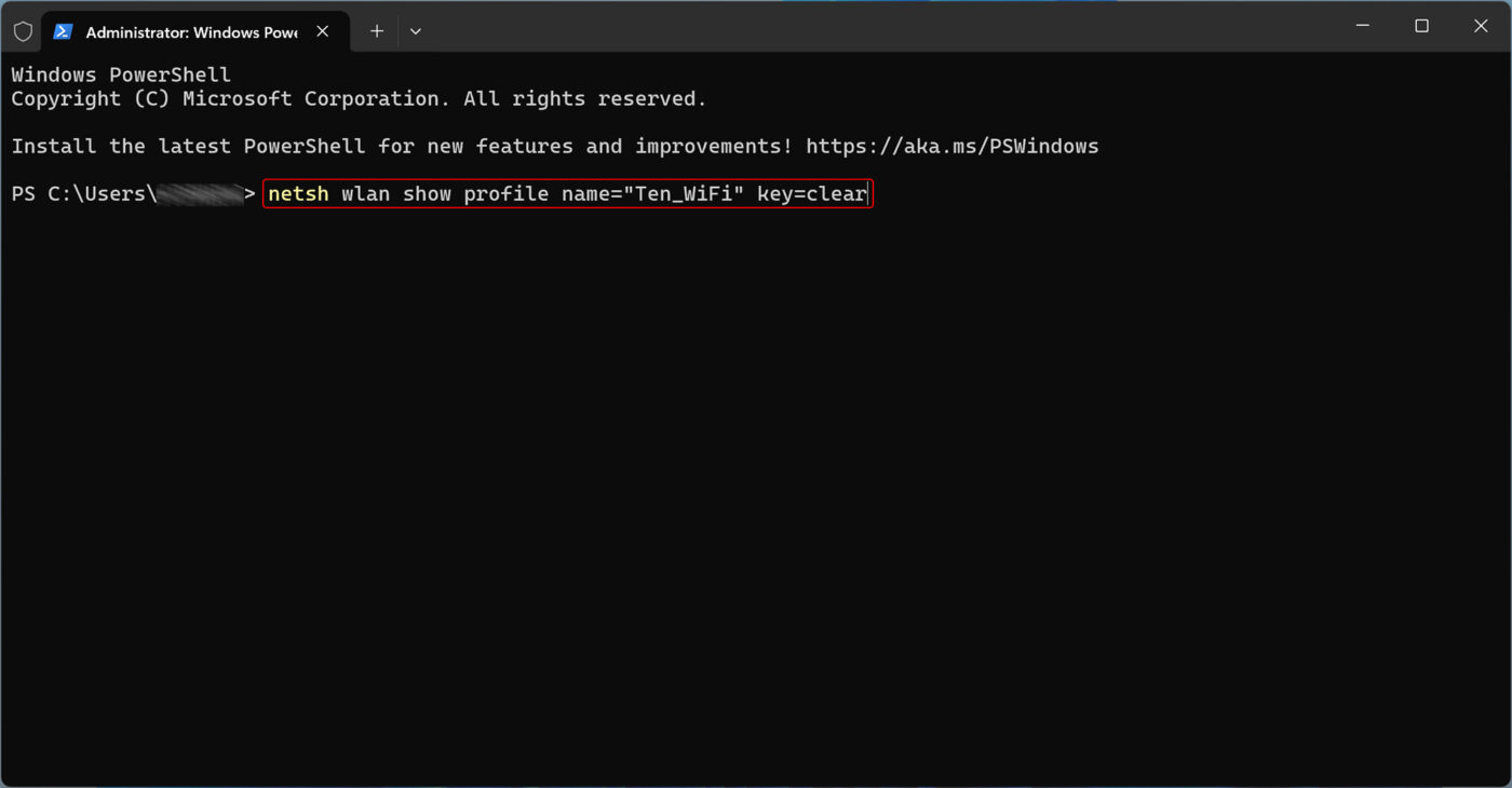 Cách Xem Mật Khẩu WiFi Đã Lưu Trên Windows 11 4 Cách Xem Mật Khẩu WiFi Trên Windows 11 Bằng PowerShell