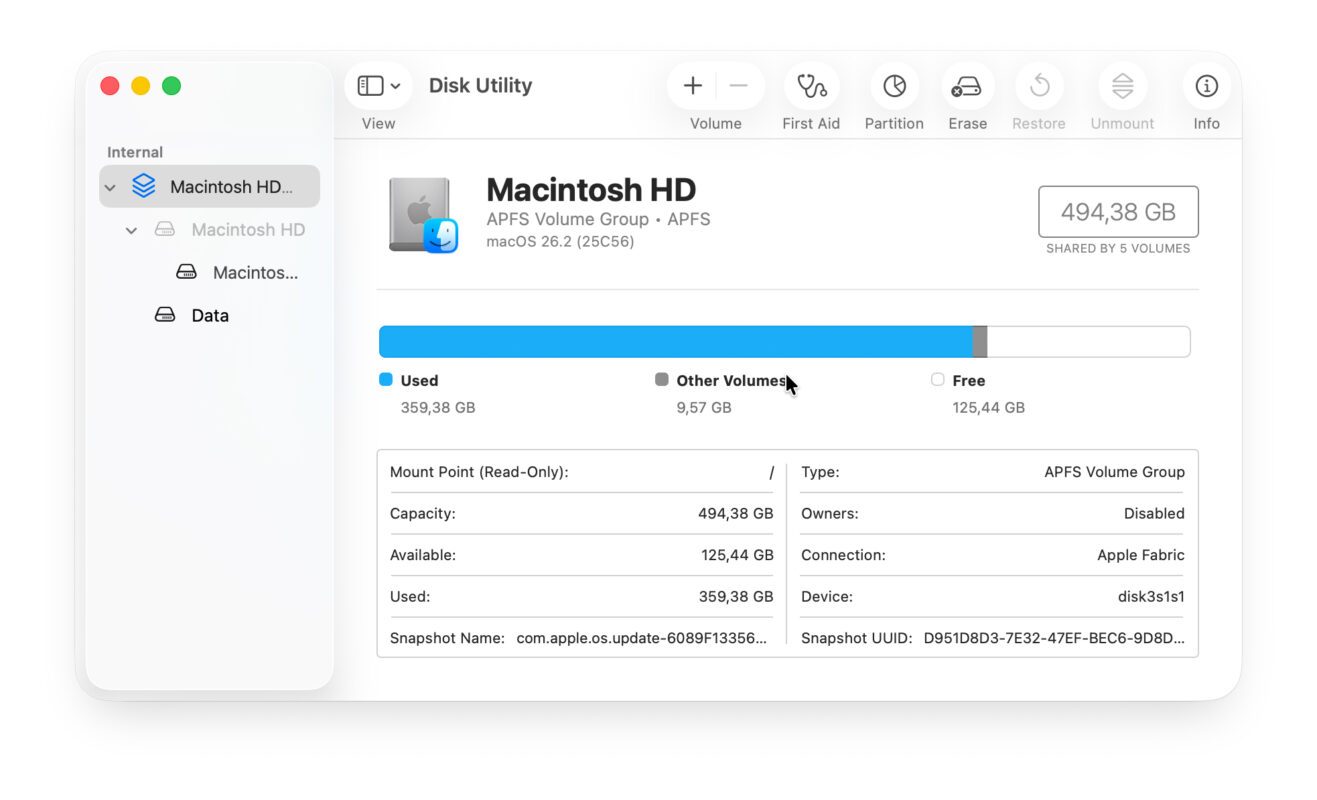 Dùng Disk Utility Để Kiểm Tra Chi Tiết