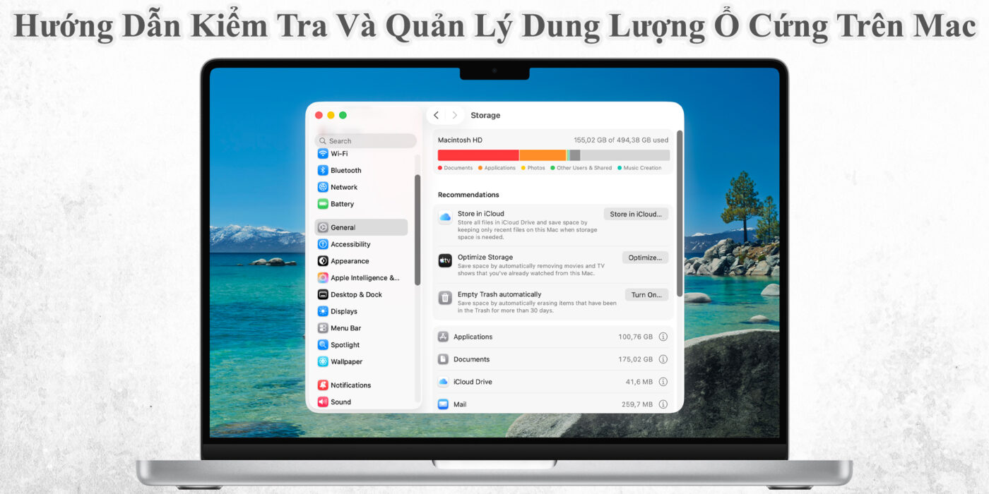 Hướng Dẫn Kiểm Tra Và Quản Lý Dung Lượng Ổ Cứng Trên Mac