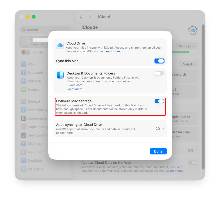 Bật Tính Năng “Optimize Mac Storage” Trên macOS