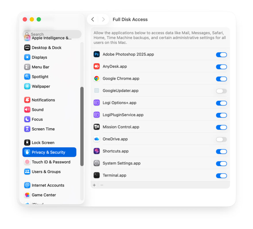 Cách Cấp Quyền Full Disk Access Trên macOS