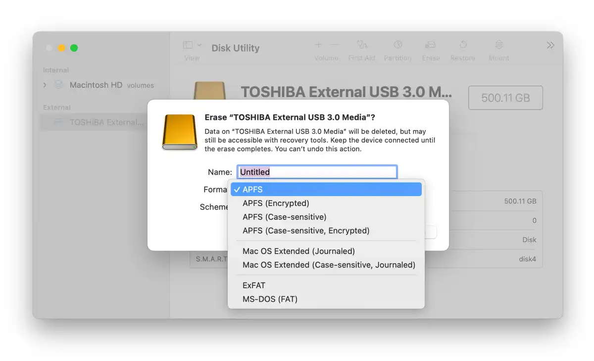 Định Dạng Ổ Cứng Ngoài Để Tương Thích Với macOS