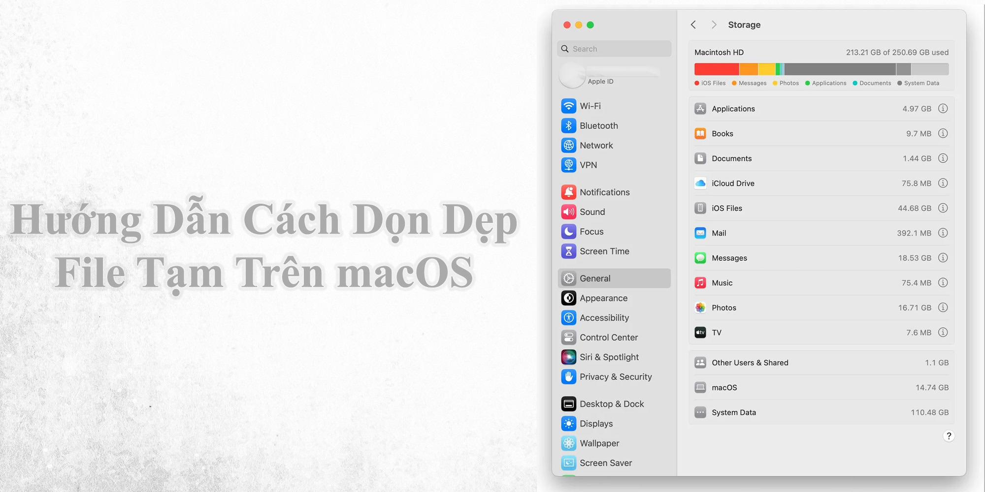 Hướng Dẫn Cách Dọn Dẹp File Tạm Trên MacOS