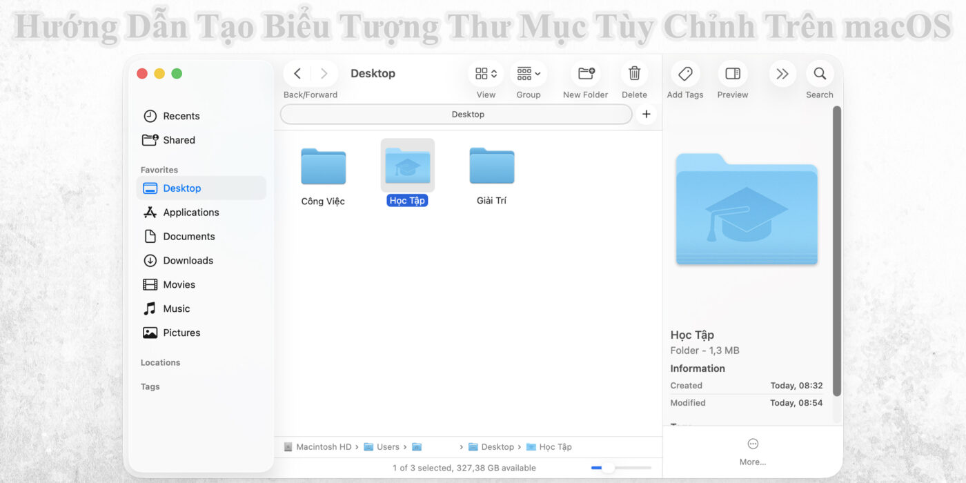 Hướng Dẫn Tạo Biểu Tượng Thư Mục Tùy Chỉnh Trên macOS