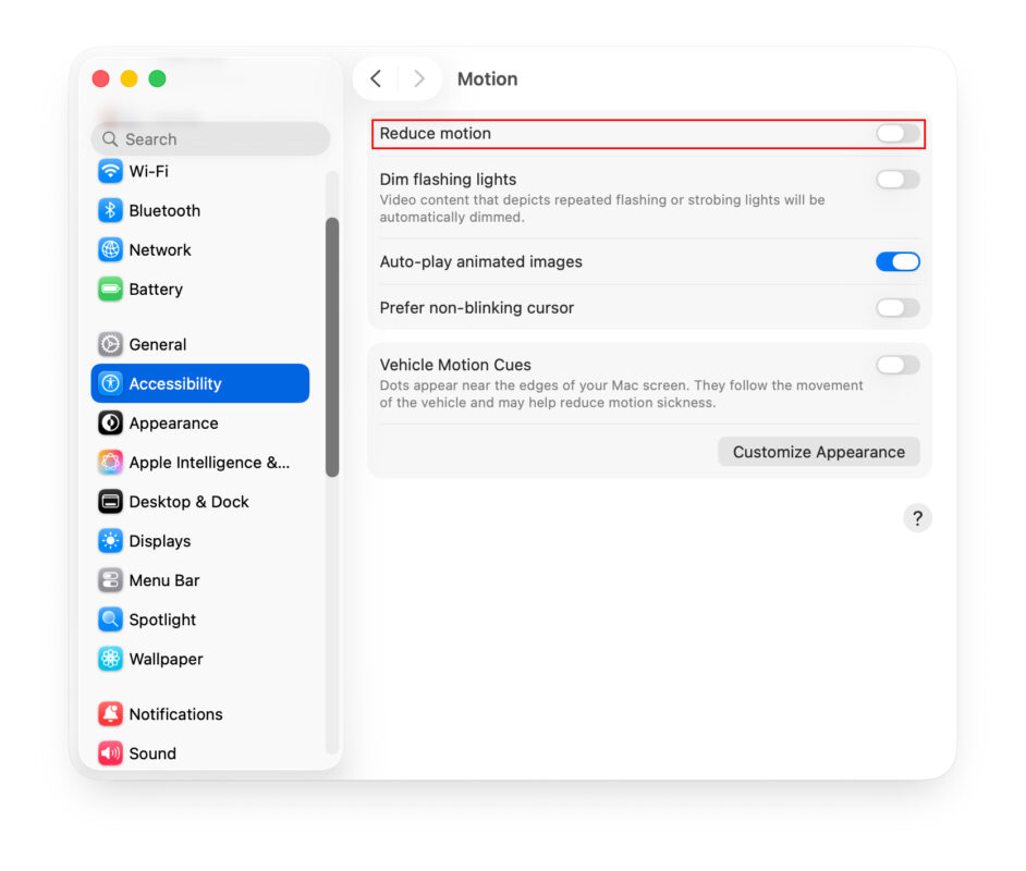 Cách Bật Tính Năng Reduce Motion Trên macOS