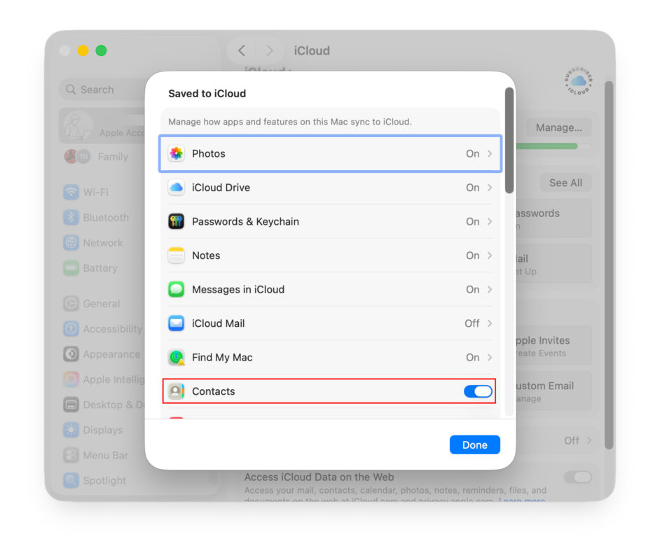 Cách Đồng Bộ Danh Bạ Giữa MacBook Và iPhone 2 Cách Đồng Bộ Danh Bạ Bằng iCloud