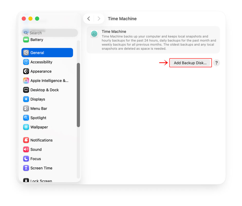 Cách Thiết Lập Time Machine Lần Đầu