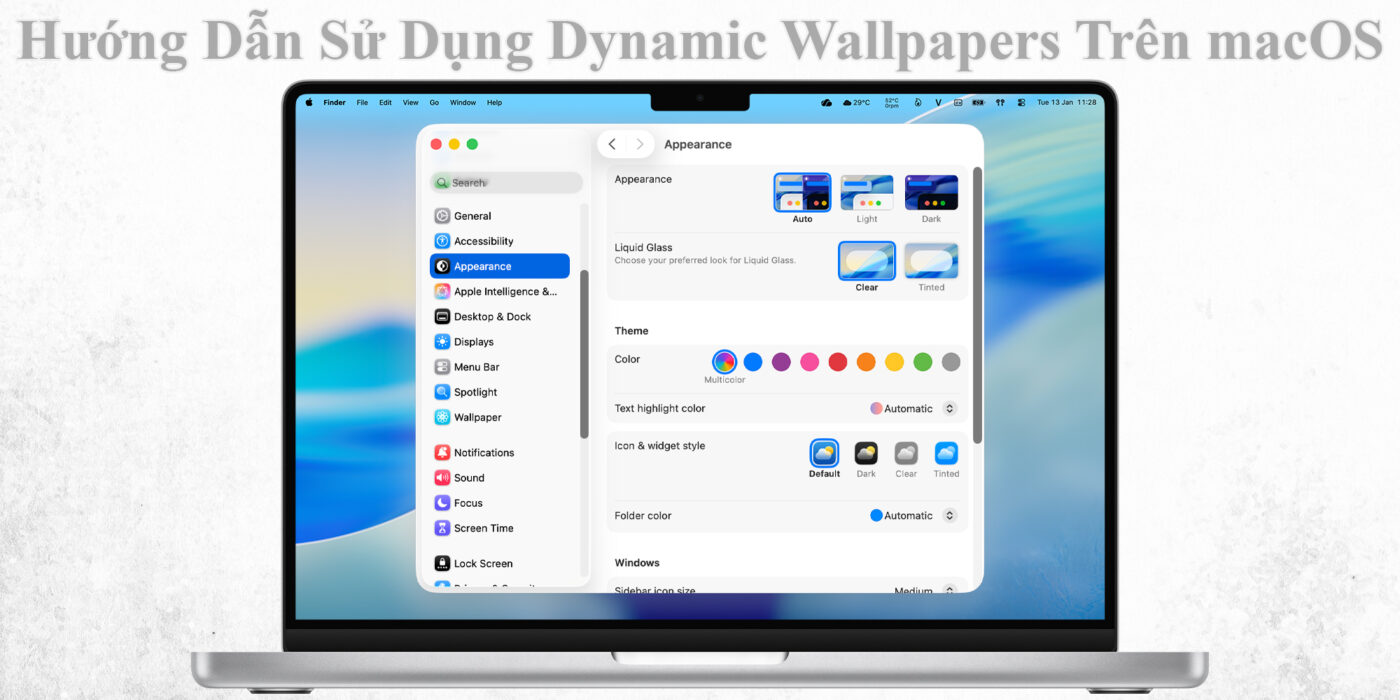 Hướng Dẫn Sử Dụng Dynamic Wallpapers Trên macOS