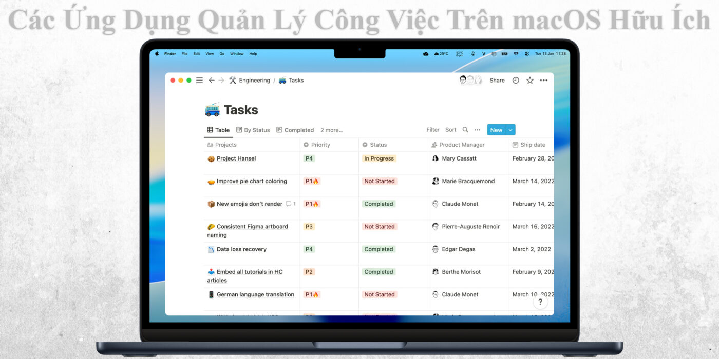 Các Ứng Dụng Quản Lý Công Việc Trên macOS Hữu Ích 1 Các Ứng Dụng Quản Lý Công Việc Trên macOS Hữu Ích