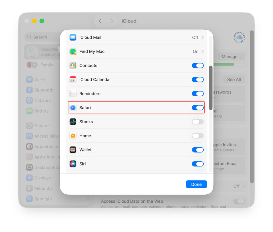 Cách Bật Đồng Bộ Dấu Trang Safari Trên MacBook