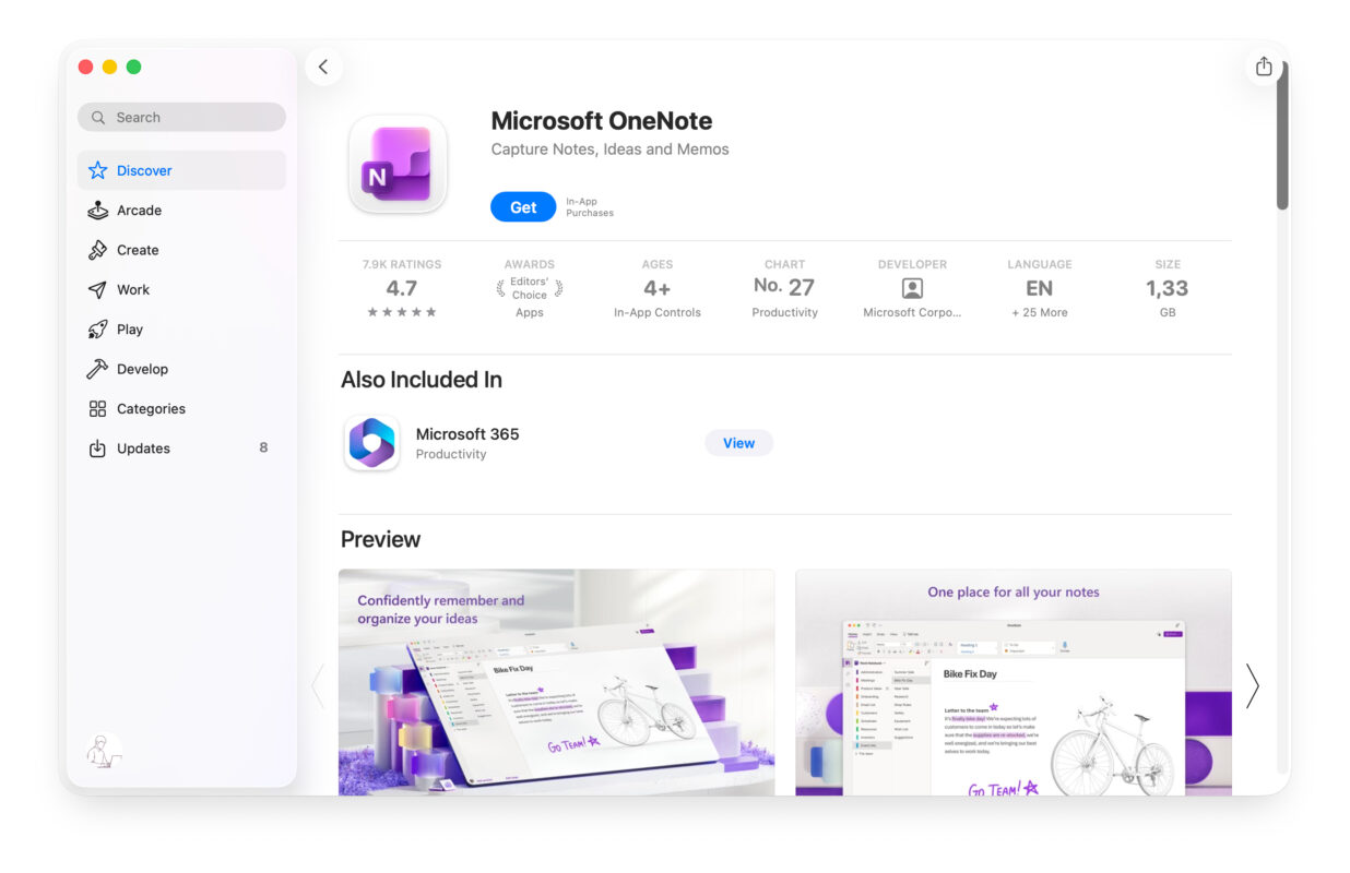 Cách Cài Đặt Microsoft OneNote Trên MacBook