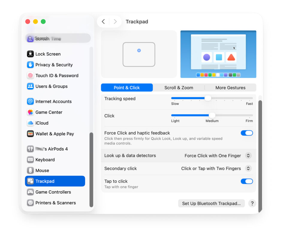 Cách Truy Cập Vào Cài Đặt Trackpad Trên macOS