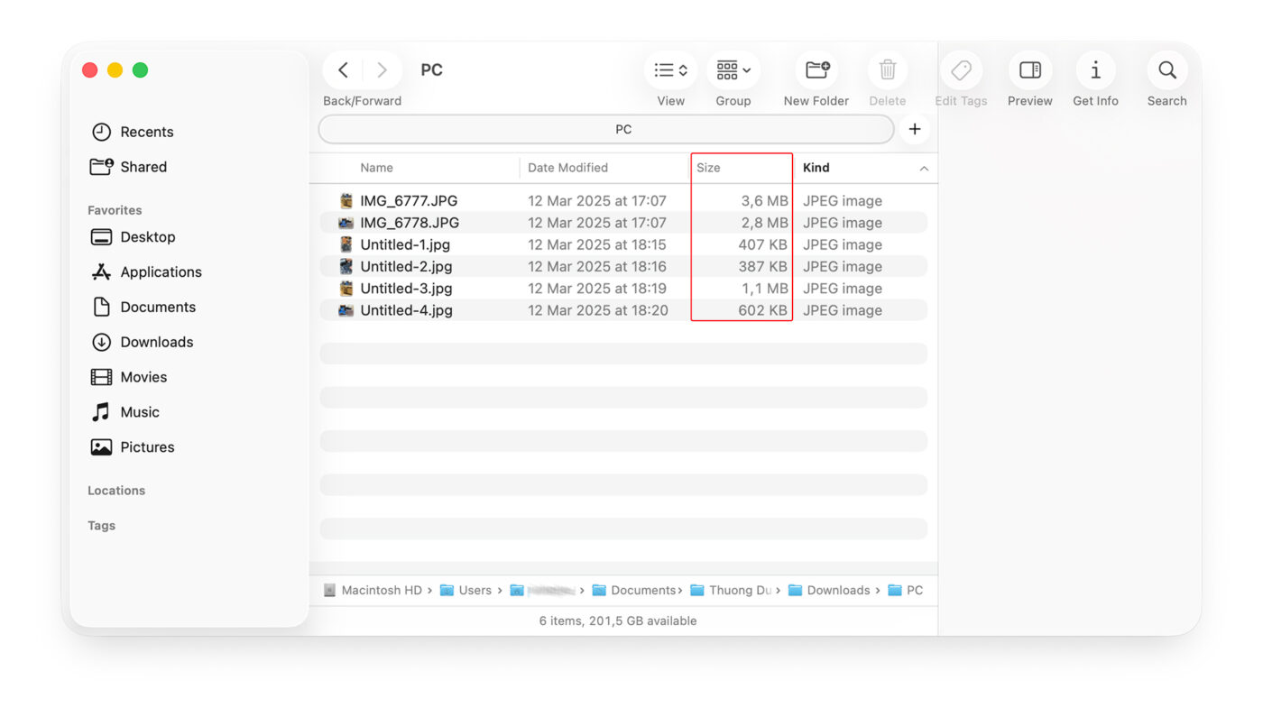 Cách Hiển Thị Kích Thước Thư Mục Trong Finder Trên macOS 2 Cách Hiển Thị Kích Thước Thư Mục Trong Finder
