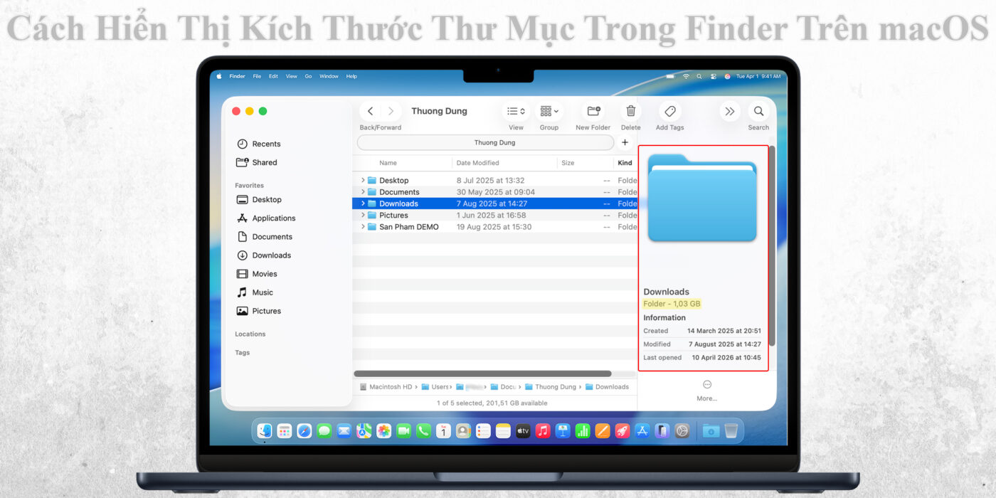 Cách Hiển Thị Kích Thước Thư Mục Trong Finder Trên macOS 1 Cách Hiển Thị Kích Thước Thư Mục Trong Finder Trên macOS