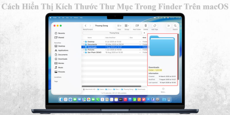 Cách Hiển Thị Kích Thước Thư Mục Trong Finder Trên macOS