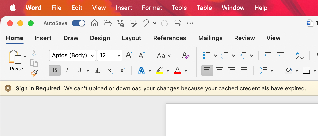 Dấu Hiệu Nhận Biết Lỗi Sign in Required Của Microsoft Office