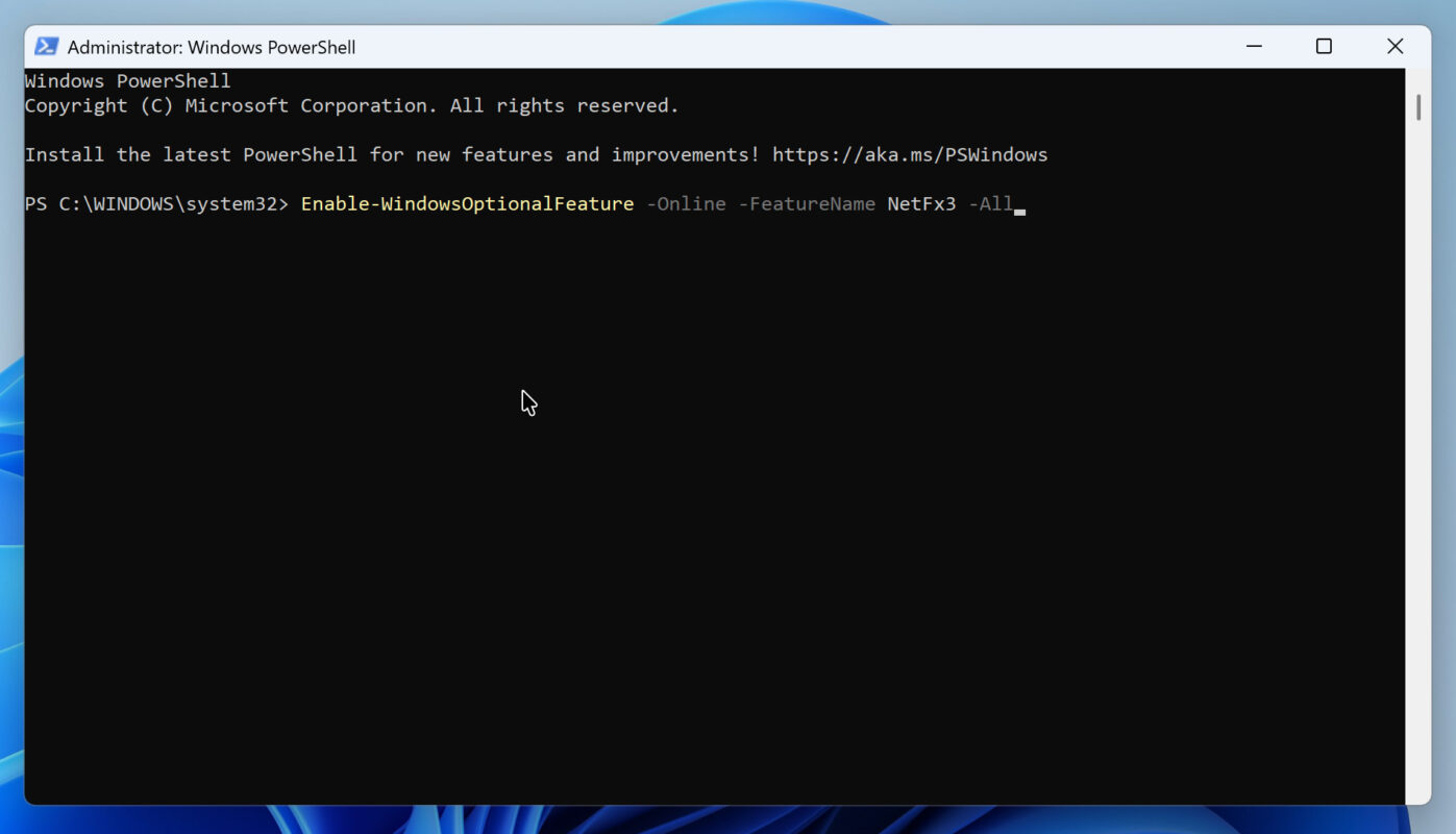 Cài Bằng PowerShell