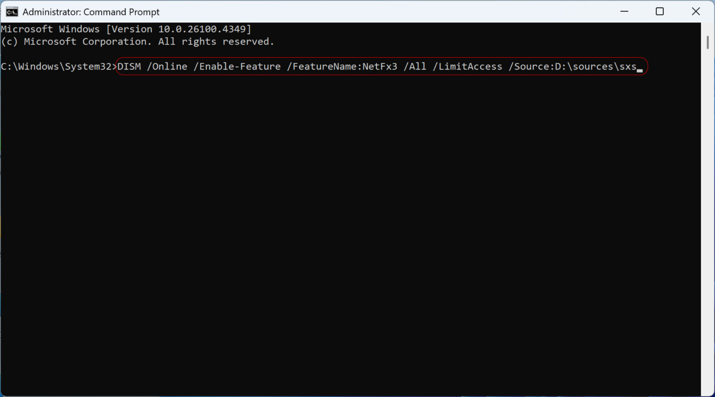 Cài .NET Framework 3.5 Từ Bộ Cài Windows