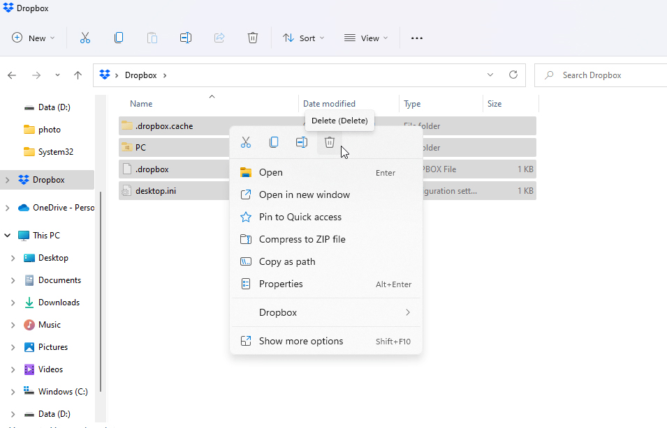 Hướng Dẫn Tối Ưu Dung Lượng Dropbox Trên Máy Tính